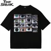 Herr t-shirts 2023 män streetwear t shirt ögon värld grafisk hajuku hip hop tshirt bomull casual tshirt sommar kort ärm toppar tees bla j230625