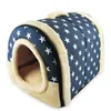 chenils stylos Intérieur Dog House Doux Cosy Dog Cave Lit Pliable Amovible Chaud Nid De Maison Avec Tapis Pour Petits Chats Moyens Animaux Chenil 230625