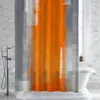 Cortinas naranja gris textura abstracta cortina de ducha hogar baño decorativo impermeable tela de poliéster cortina de baño