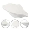 Servis uppsättningar 2 PC Oyster Bowl Housewarming Gift Sallad White Ceramic Storage Organizer Bone China Servering Container Tray