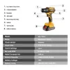 Boormachine Vvosai 20V Brushless Electric Drill 50nm trådlös skruvmejsel Litiumion Batteri Mini Electric Power Skruvmejsel Mtseries Tool