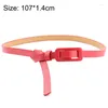Cinture Moda Donna Ecopelle Color caramella Cintura sottile Cintura regolabile Cinturino per abito Cinturon Mujer Cinto Feminino
