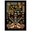 Fiori decorativi Ghirlande Fenice totem modello kit ricamo croce disegno floreale 18ct 14ct 11ct tela nera Punto croce ricamo fai da te 230625