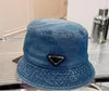 Designer Cowboy Bucket Hat Cap pour les femmes 2023 Nouveau Denim Beanie Casquettes Dames Pêcheur Chapeaux Patchwork Haute Qualité Printemps Été Large Bord Soleil