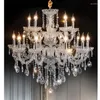 Chandeliers Modern Crystal Pendant Lamp D85cm H75cm 15L Candle Chandelier Fixture Staircase Lighting Stairs Long Hanging