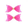 Hair Accessories 2Pcs/set 4.5 Inch Adorable Waterproof Bows Kids Girls Hairgrips Jelly Perfect For Pools Beach Hairpins