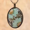 Pendant Necklaces 2023 Women Fashion Creative Resin Necklace Handmade Oval True Dry Flower Clear Jewelry Gift Wholesale