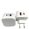 Avec le paquet de boîte 20W chargeurs de téléphone Charge rapide Type C PD Charge rapide pour iPhone EU US UK AU Plug USB Chargeur avec QC3.0