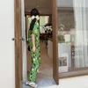 Kvinnors sömnkläderkvinna Satin Silk Pyjama Ställer in Casual Loose Short Sleeve Tops Pants 2st Suit Pyjimas Mjuka hemkläder