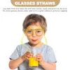 Bar Tools Straws Straw Drinking Party Crazy Eyeglasses Glasses Funny Funky Drinksilly Tube Cocktail Beverage Smoothie Novelty Decorative 230625