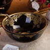 الصين الفنية Procelain اليدوية السيراميك Lavabo بالوعة الحمام مرسومة باليد أحواض غسيل Pskuh