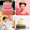 Nieuwe Crown Cake Ornament Gouden Zilveren Cake Topper Kinderen Haar Ornamenten Verjaardag Bruiloft Feestartikelen Cake Bakken Accessoires