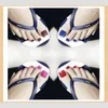 False Nails 5 Sets Short Toe Nail Tips Full Cover Foot Fake Mixed Colors French Art