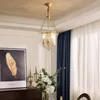 Hängslampor modernt led kopparljus för sovrum vardagsrum loft konstglas hängande lamp land läsning kök