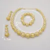 Necklace Earrings Set Fashion African Beads Dubai Gold Color Plated Bracelet Exquisite High Quality Jewelry For Women Banquet