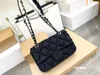 Denim Bag Designer Shoulder Bag Luxury Grand Handbag Silver Chain Fashion Designers Woman Sling Crossbody Bag Handbags Black Blue Cf New Style Bags