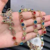 Stilista classico nuova famiglia farfalla colore collo catena collana lettera rossa alta versione Bracciale