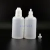 50 ML 100 Pcs/Lot High Quality LDPE Plastic Dropper Bottles With Child Proof Caps and Tips Vapor squeezable bottle short nipple Hexoo