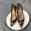 Сексуальные замшевые леопардовые женские туфли-лодочки на шпильке, на тонком высоком каблуке, пикантные базовые туфли, женские вечерние туфли с узким мелким острым носком, размер 43, 44, 45