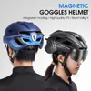 Cycling Helmets WEST BIKING Safety Helmet With D Light MTB Enduro Triathlon Professional Road Bike Helmet Ectric Scooter Helmet With Goggs HKD230626