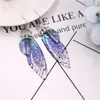 Nya handgjorda älvsimuleringsvingörhängen insektsfjärilsvinge droppörhängen folie strass örhängen romantiska brud smycken gc2195
