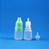 100 ensembles de 5 ml de flacons compte-gouttes en plastique inviolable bouchon longue pointe d'aiguille fine buse pour e Liquid Drop Vapor e-Liquide 5 ml Dgmoe