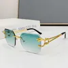 56% OFF Wholesale of sunglasses Frameless Leopard Head Product Men's New Sunglasses Women's Fashion
