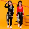 Scene Wear Girls Boys Jazz Dancing Costumes For Kids Hip Hop Dance Clothes T Shirt Topps Jogger Pants Ballroom Sweatshirt Dancer Clothing