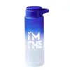 Water Bottles 700ml Gradient Color Letter Print Large Capacity Handle Lid Bottle Kettle With Time Marker Printing Sporting Goods