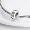 För Pandora Charms Sterling Silver Pärlor Armband Clip Charmes Ciondoli Diy Fine Bead