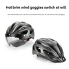 Casques de vélo ROCKBROS 58-65cm Casque Bicyc Hommes Femmes Goggs Casque de vélo Casque de sécurité Visière ns Ultralight VTT Casques de vélo de route HKD230626