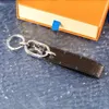 Keychains Designer Key Buckle New Fashion Handmased Brand Gold Silver Alloy Keychain Leather Key Buckle Key Rings with Box