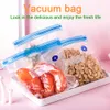 Clothing Wardrobe Storage 1720pcs Vacuum Food Bag Without Hand Pump Reusable Packaging Freezer Bags Zero Waste Seal Leakproof Kitchen Organizer 230625