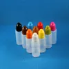 15 ML 100 PCS / LOT Flacons compte-gouttes en plastique LDPE de haute qualité avec bouchons de sécurité à l'épreuve des enfants Conseils Safe Vapor Squeezable bouteille mamelon court Ngtxw