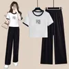 Clothing Sets Summer teens Girls Clothes Print Sets Outfits Kids Short Sleeve T-shirt Long Pants Child tracksuit 2PCS 6 8 10 12 Year 230626