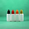 100 ensembles/lot 30 ml flacons compte-gouttes en plastique à l'épreuve des enfants longue pointe mince PE sans danger pour e liquide vapeur Vapt jus e-Liquide 30 ml Fcslr