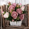 Decorative Flowers 1PC French Romantic Artificial Rose Flower DIY Velvet Silk For Party Home Wedding Holiday Decoration