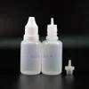 Flaconi contagocce in plastica LDPE da 20 ml con punte per tappi a prova di manomissione Safe e Cig Liquid Squeeze capezzolo sottile 100 pezzi per lotto Wrclf