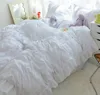 Bedding sets Bedroom Seersucker Lace Duvet Cover Set Princess Bedding Quilt Cover Pillowcase23 Pcs Full Queen King Size Home Bed Clothes 230625