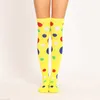 Sexiga Socks Women Girls Clown Cosplay Long Socks Fun Colorful Irregular Polka Dot Printed Knee Brace Strumps Fancy Party Costume