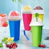 Water Bottles Smoothies Cup Ice Cream Maker Quick-Frozen silicone Squeeze Cup DIY Milkshake Bottle Slushy Maker Bottle Cup Summer Cooling Cup 230625