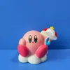 Action Toy Figures 8pcsset Games Star Kirby Anime Cute Cartoon Pink Kirby Mini Figure Dekorativa samling Ornament Toy for Children's Gifts 230625