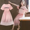 Mädchen Kleider 2023 Casual Mesh Spitze Rosa Vintage Langarm Schlank T-Shirt Kleid Süße Teenager Kleidung Layered 8 9 10 2 jahre