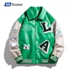 Giacche da uomo Mens Lettere Ricamo Patchwork Harajuku Varsity Jacket Air Pilot Soprabito Cappotti da baseball Uomo Hip Hop Uomo Varsity Jacket 230626