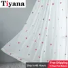 Curtains Modern Children Cartoon 3d Heart Tulle Curtains for Girls Bedroom Sheer Curtain Finished Living Room Drapes Custom Panel Cortina