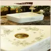 Kina konstnärliga handgjorda konsttvättbassänger keramiska bänkskivor Basin Badrum Sänker tvättar motvit WRJHQ