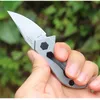 Top Kwaliteit Pocket Flipper Zakmes CPM-20CV Stone Wash Blade Koolstofvezel Stalen Handvat EDC Zakmessen Met Doos