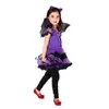Novel Games Halloween Fancy Masquerade Party Purple Bat Girl Costume Children Cosplay Props Dance Dress Costumes For Kids Dress Girl Gift 230625