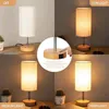 Lampes de table à côté de la lampe pour table de chevet de chambre à coucher - Ports de charge USB C tactiles à intensité variable à 3 voies et prise secteur