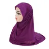 Hijabs Double Layer Mesh Beads Hijab Turban Muslim Women Instant Scarf Amira Veil Fashion Hat Islamic Shawls Wrap Pull On Cap 230626